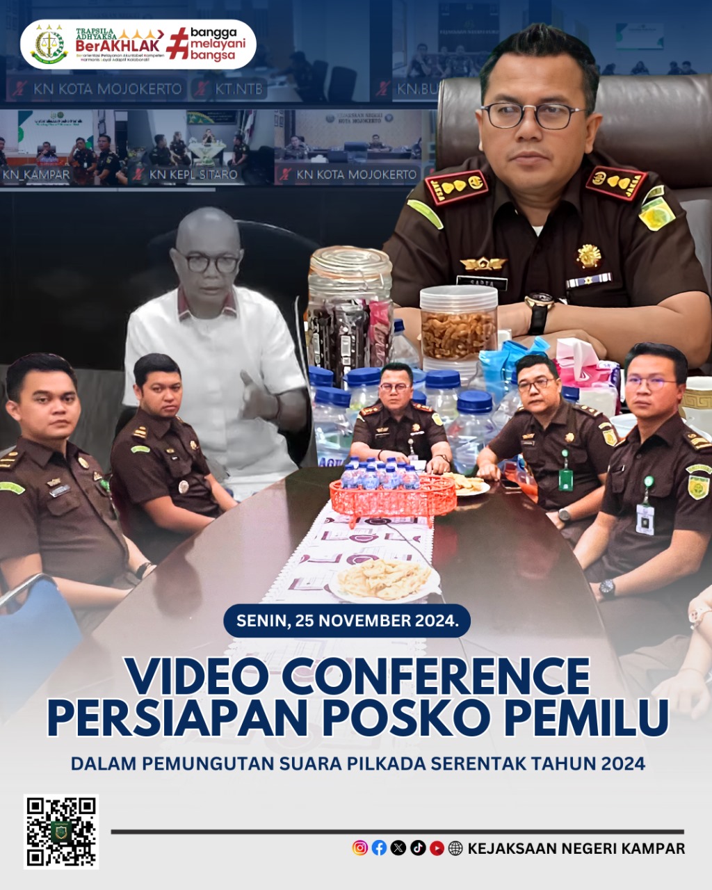 Video Conference Persiapan Posko Pemilu